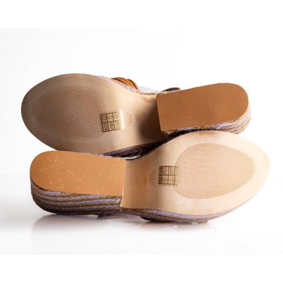 Anthropologie Womens Raffia Platform Ankle Tie Sandals US 9 EU 40 Purple NWB - Picture 8 of 9